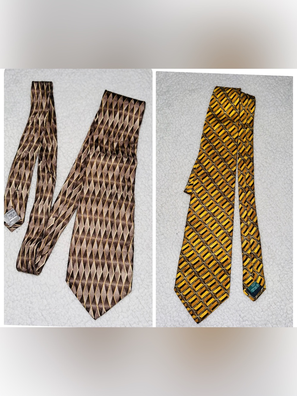 Men's 100 % silk neck tie made in Italy bundle